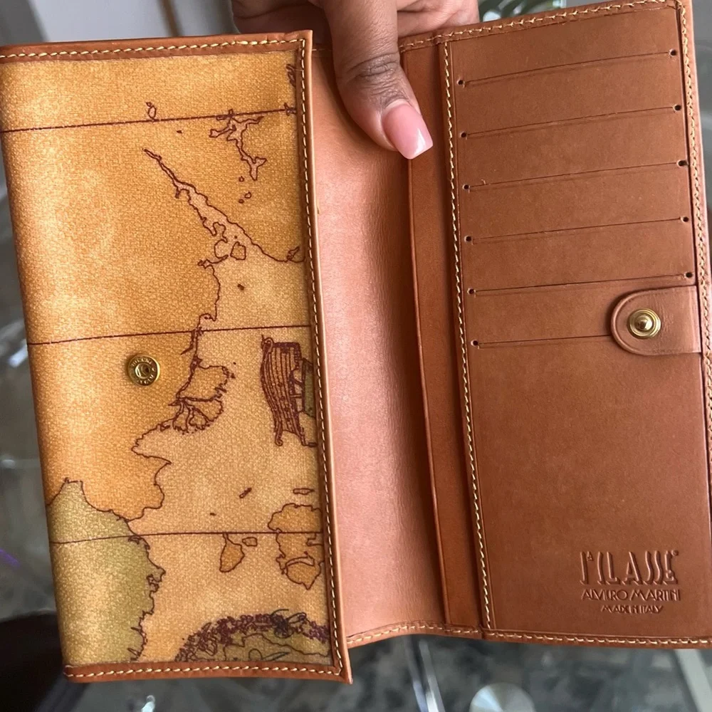 Authentic PRIMA classe wallet long beige leather